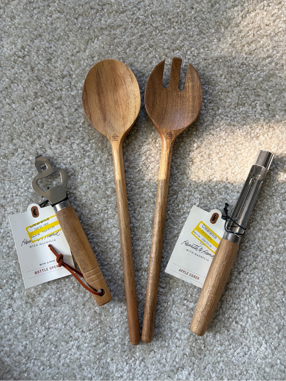 Hearth & Hand Wooden Utensils in Natural Brown